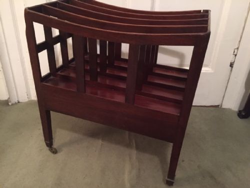 LATE C18TH GEORGE III SHERATON PERIOD MAHOGANY CANTERBURY - ADDITIONAL PHOTO 4