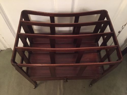 LATE C18TH GEORGE III SHERATON PERIOD MAHOGANY CANTERBURY - ADDITIONAL PHOTO 11