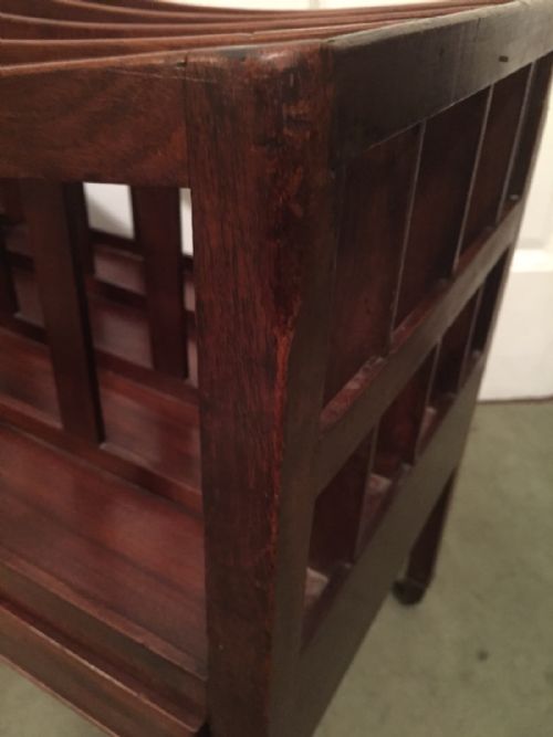LATE C18TH GEORGE III SHERATON PERIOD MAHOGANY CANTERBURY - ADDITIONAL PHOTO 12