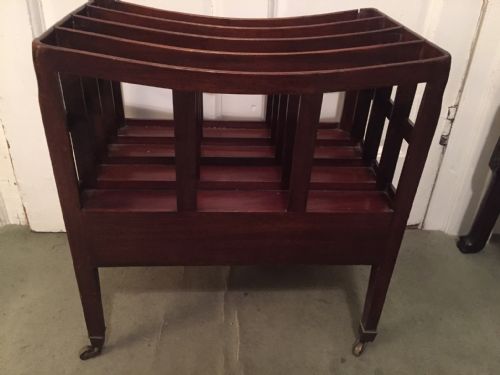 LATE C18TH GEORGE III SHERATON PERIOD MAHOGANY CANTERBURY - ADDITIONAL PHOTO 7