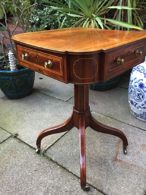 fig 3. Fine late C18th George III Sheraton period mahogany centre or 'drum' table of rare design.