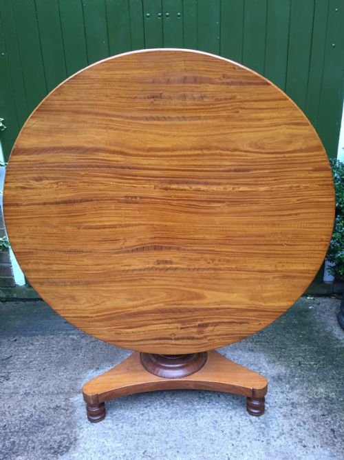 fig 1. C19th Anglo-Indian or Colonial-made, solid satinwood centre-table.