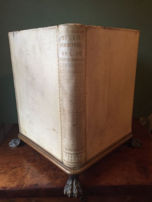Late C19th/early C20th Italian Tooled Vellum Waste-paper Bin.