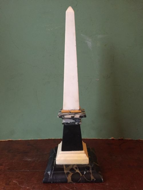 C19TH ITALIAN 'GRAND TOUR' SOUVENIR SPECIMEN MARBLE OBELISK - ADDITIONAL PHOTO 3