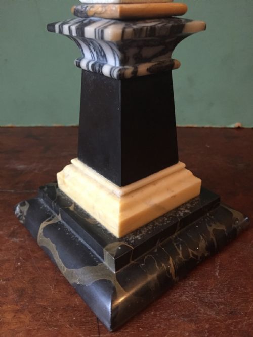 C19TH ITALIAN 'GRAND TOUR' SOUVENIR SPECIMEN MARBLE OBELISK - ADDITIONAL PHOTO 5