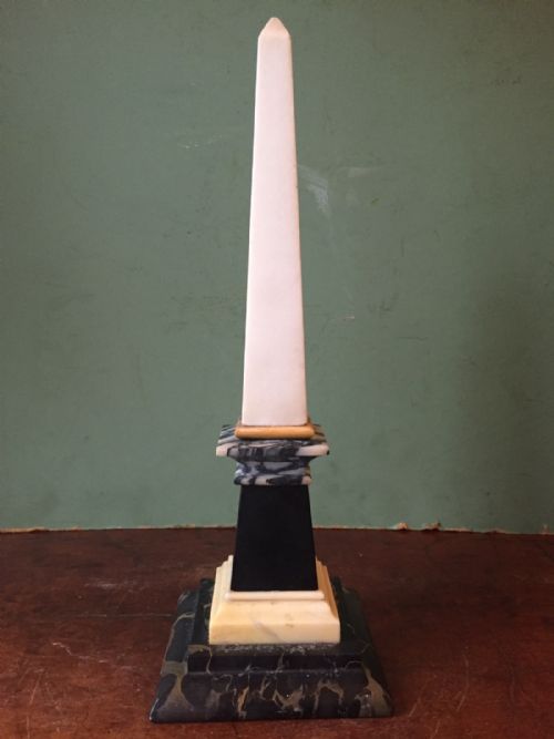C19TH ITALIAN 'GRAND TOUR' SOUVENIR SPECIMEN MARBLE OBELISK - ADDITIONAL PHOTO 6