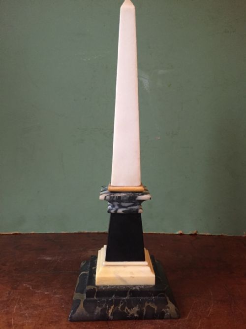 C19TH ITALIAN 'GRAND TOUR' SOUVENIR SPECIMEN MARBLE OBELISK - ADDITIONAL PHOTO 7