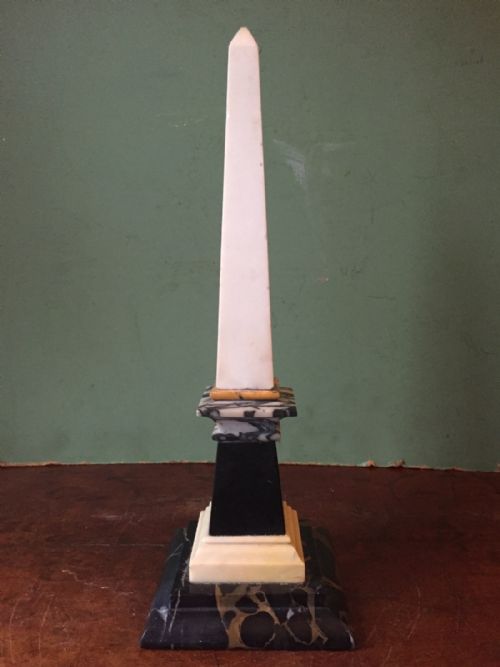 C19TH ITALIAN 'GRAND TOUR' SOUVENIR SPECIMEN MARBLE OBELISK - ADDITIONAL PHOTO 10