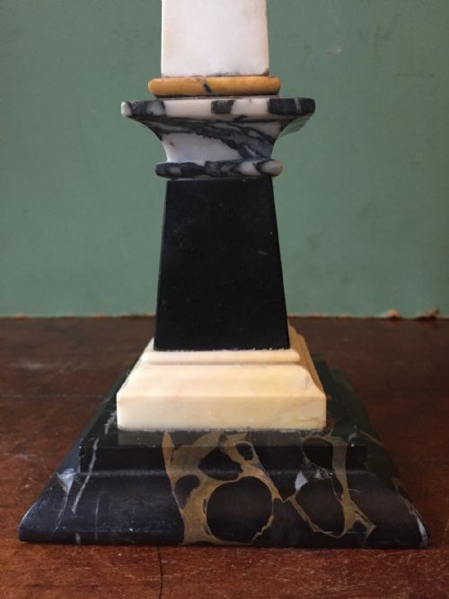 C19TH ITALIAN 'GRAND TOUR' SOUVENIR SPECIMEN MARBLE OBELISK - ADDITIONAL PHOTO 11