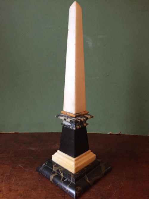 C19TH ITALIAN 'GRAND TOUR' SOUVENIR SPECIMEN MARBLE OBELISK - ADDITIONAL PHOTO 13