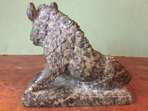 fig 1. Late C19th Italian 'Grand Tour ' souvenir carved serpentine marble study of