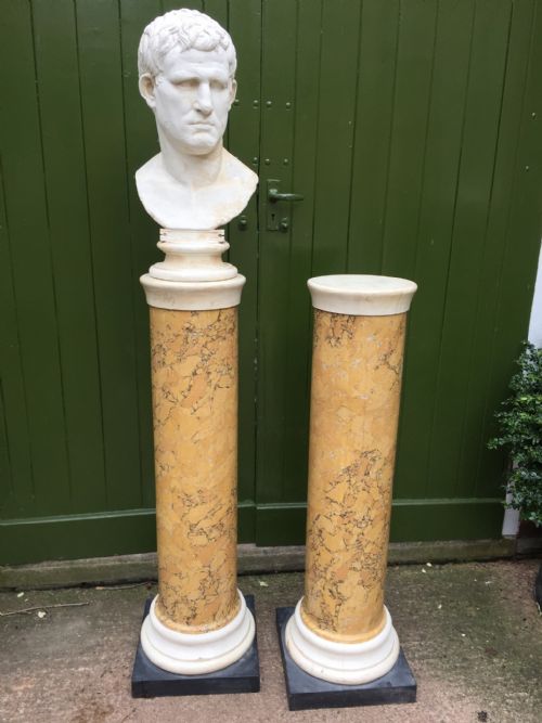 Pair of Early C19th Regency Period Scagliola Columns.