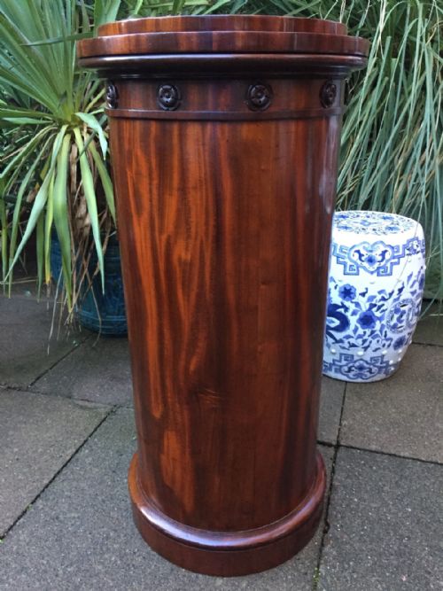 fig 1. Early C19th George IV period mahogany sculpture display column .
