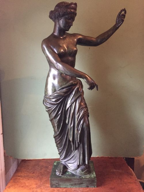 Large C19th Italian Bronze 'Grand Tour' Souvenir Statue , After the Antique , of "Venus of Capua".