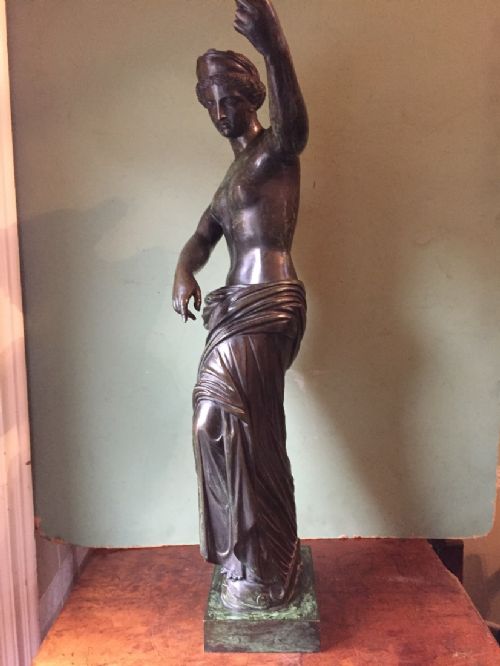 fig 1. Large C19th Italian bronze 'Grand Tour' souvenir statue , after the antique , of