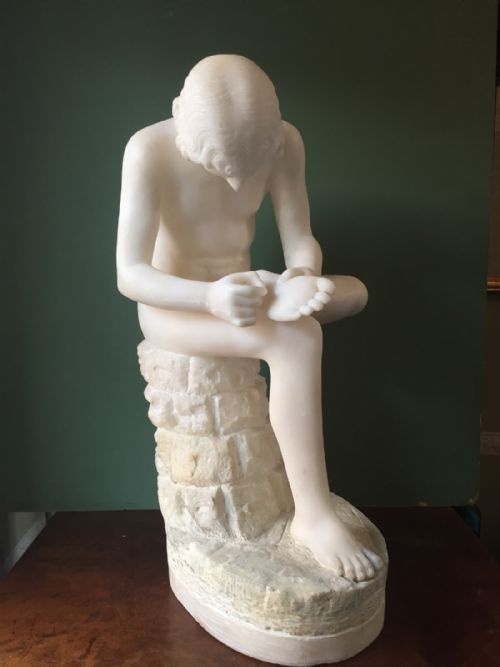fig 1. Late C19th Italian carved alabaster 'Grand Tour' souvenir sculpture, after the antique, of