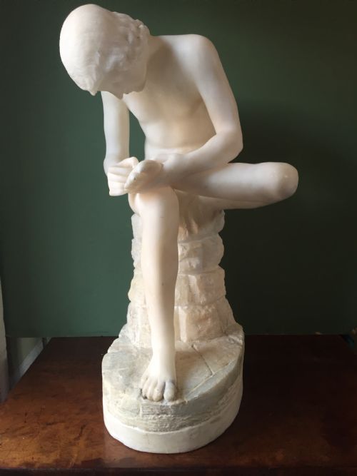 fig 3. Late C19th Italian carved alabaster 'Grand Tour' souvenir sculpture, after the antique, of