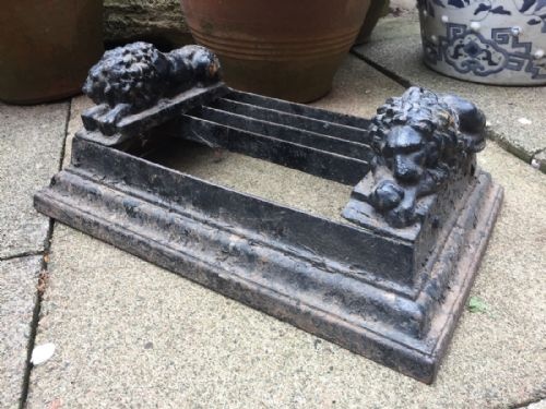 C19th Cast-iron 'Country-house' Boot-
scraper of Rare Form .