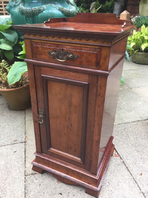Late C19th Mahogany Bedside Cupboard or Cabinet of Superior Quality.