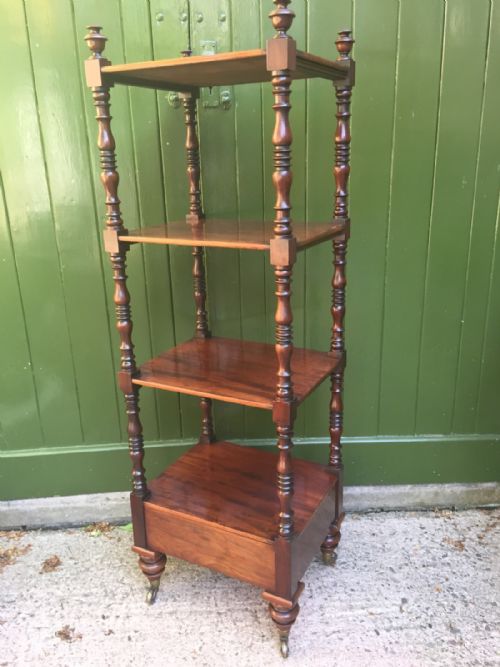 fig 1. Early C19th late George III period mahogany 4-tier etagere.