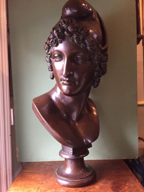 fig 1. Large late C19th bronzed metal bust of