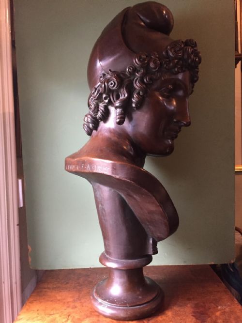 fig 2. Large late C19th bronzed metal bust of