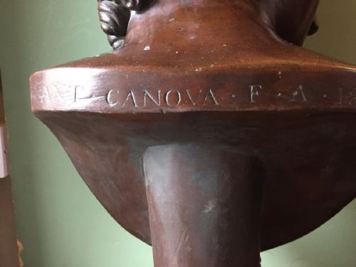 fig 3. Large late C19th bronzed metal bust of