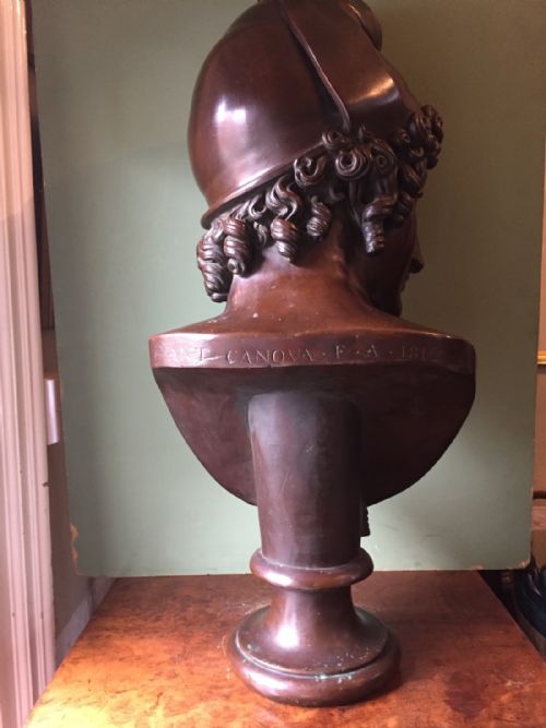 fig 4. Large late C19th bronzed metal bust of