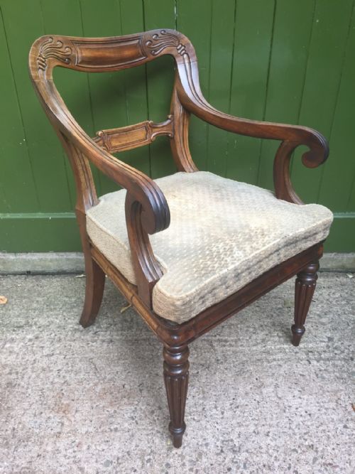 fig 2. Early C19th George IV period mahogany desk armchair of substantial proportions in the manner of Gillows of Lancaster.