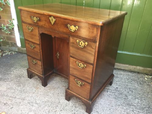fig 2. Mid C18th George II period mahogany knee-hole desk or dressing table in excellent original condition.