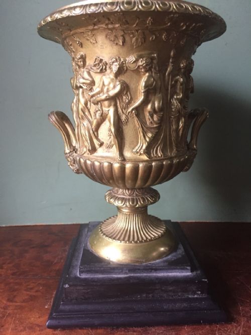 C19th French Gilt Bronze 'Grand Tour' Souvenir of the Borghese Vase , After the Antique.