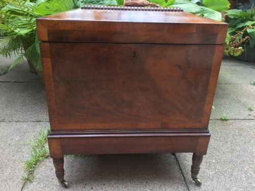 FINE QUALITY EARLY C19TH REGENCY PERIOD MAHOGANY CELLARETTE - ADDITIONAL PHOTO 12