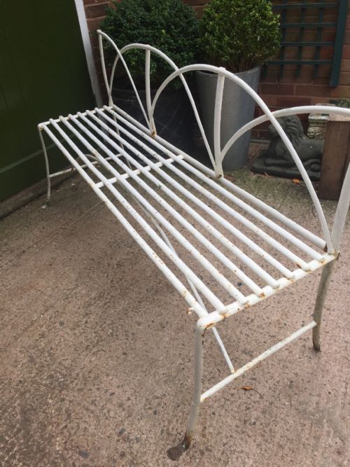 fig 1. Early C19th Regency period iron bench or garden seat of good decorative design  .