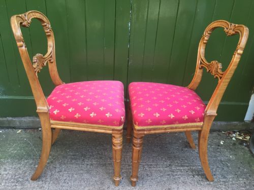 PAIR OF EARLY C19TH WILLIAM IV PERIOD MAPLE BEDROOM OR OCCASIONAL CHAIRS IN THE MANNER OF GILLOWS - ADDITIONAL PHOTO 9