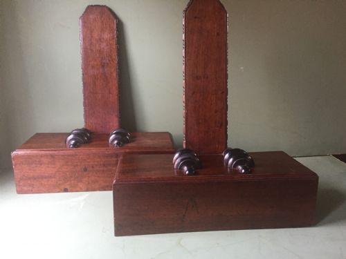 fig 1. Pair of early C19th George IV period mahogany salver or charger display stands.