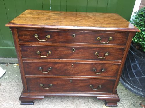 fig 2. Mid C18th George II period mahogany chest of drawers of exceptional colour and originality.