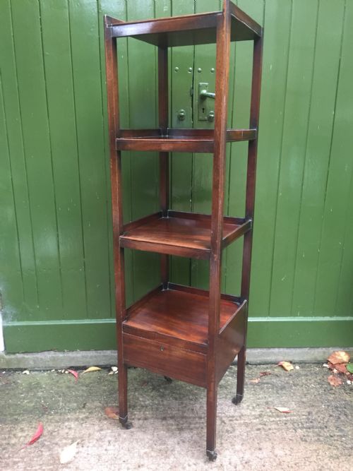 Late C18th George III Period Mahogany Etagere of Restrained and Sophisticated Design.