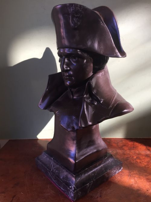 fig 1. Late C19th French signed bronze bust study of the Emperor Napoleon Bonaparte.