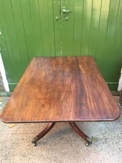 fig 1. Early C19th Regency period mahogany 'tip-up' rectangular breakfast or dining table.