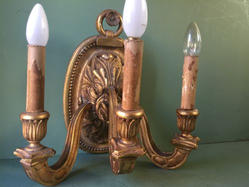 SET OF 4 EARLY C20TH ITALIAN CARVED GILTWOOD 3BRANCH WALLLIGHTS OR SCONCES - ADDITIONAL PHOTO 18