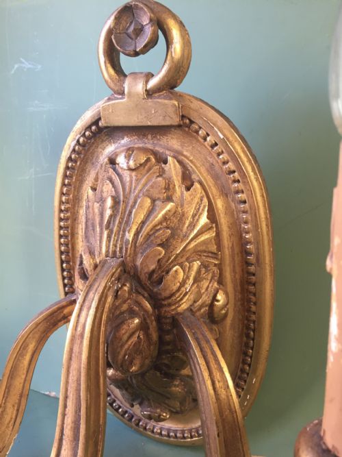 SET OF 4 EARLY C20TH ITALIAN CARVED GILTWOOD 3BRANCH WALLLIGHTS OR SCONCES - ADDITIONAL PHOTO 20