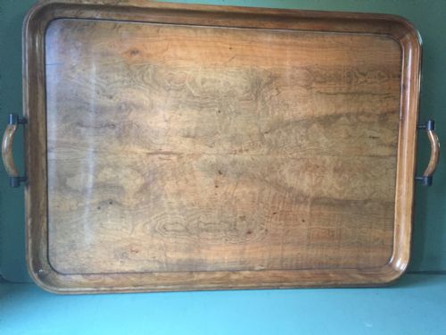 fig 1. Late C19th Victorian period walnut tray. 