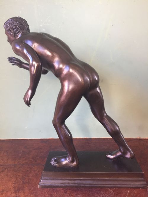fig 2. C19th Italian 'Grand Tour' souvenir bronze sculpture after the antique , of an athlete.