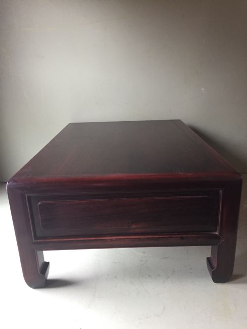 FINE QUALITY RARE LATE C19TH QING DYNASTY CHINESE HARDWOOD SCHOLAR'S TABLE OR STAND IN HONGMU - ADDITIONAL PHOTO 5