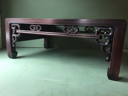 FINE QUALITY RARE LATE C19TH QING DYNASTY CHINESE HARDWOOD SCHOLAR'S TABLE OR STAND IN HONGMU - ADDITIONAL PHOTO 6