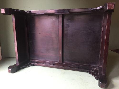 FINE QUALITY RARE LATE C19TH QING DYNASTY CHINESE HARDWOOD SCHOLAR'S TABLE OR STAND IN HONGMU - ADDITIONAL PHOTO 14