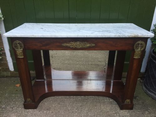 fig 2. Early C19th French mahogany Empire design mahogany console table .