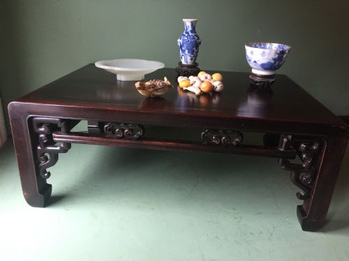 FINE QUALITY RARE LATE C19TH QING DYNASTY CHINESE HARDWOOD SCHOLAR'S TABLE OR STAND IN HONGMU - ADDITIONAL PHOTO 3