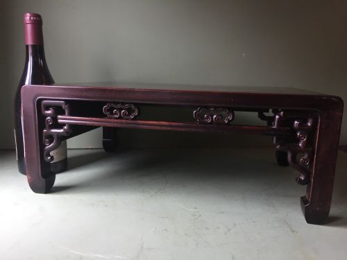 FINE QUALITY RARE LATE C19TH QING DYNASTY CHINESE HARDWOOD SCHOLAR'S TABLE OR STAND IN HONGMU - ADDITIONAL PHOTO 21