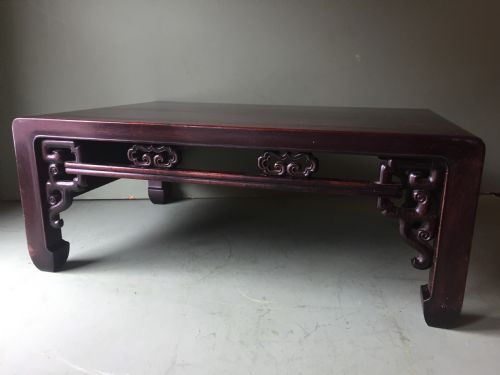 FINE QUALITY RARE LATE C19TH QING DYNASTY CHINESE HARDWOOD SCHOLAR'S TABLE OR STAND IN HONGMU - ADDITIONAL PHOTO 22